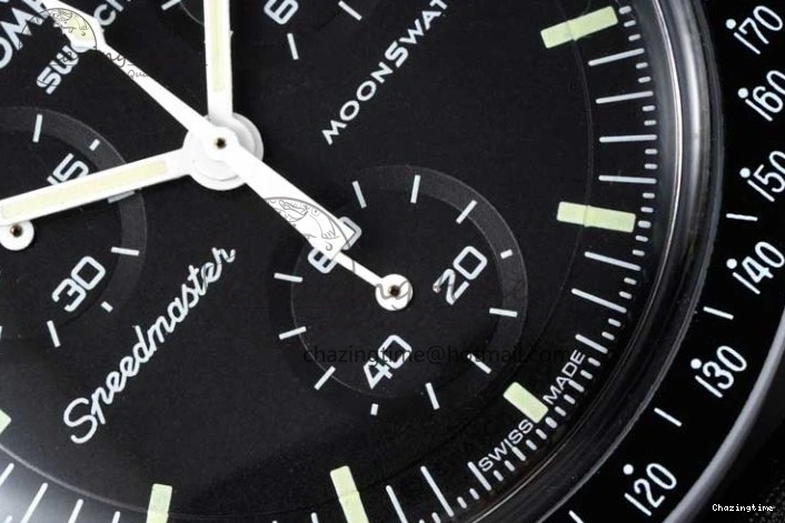 0128 Speedmaster Misson To The Moon 1:1 Best Edition Black Dial On Nylon Strap Quartz UrbanChic 7856